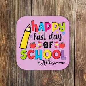 Happy Last Day Of School Hello Summer Teacher Student Coaster