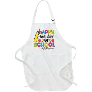 Happy Last Day Of School Hello Summer Teacher Student Full-Length Apron With Pockets