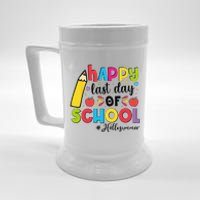 Happy Last Day Of School Hello Summer Teacher Student Beer Stein