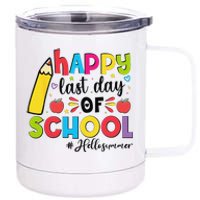 Happy Last Day Of School Hello Summer Teacher Student 12 oz Stainless Steel Tumbler Cup