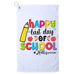 Happy Last Day Of School Hello Summer Teacher Student Platinum Collection Golf Towel