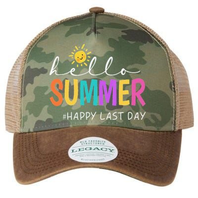 Happy Last Day Of School Teacher Student Hello Summer Gifts Legacy Tie Dye Trucker Hat