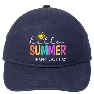 Happy Last Day Of School Teacher Student Hello Summer Gifts 7-Panel Snapback Hat