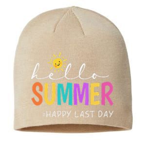 Happy Last Day Of School Teacher Student Hello Summer Gifts Sustainable Beanie