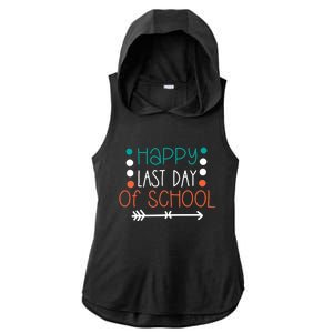 Happy Last Day Of School Graduation Gift Ladies PosiCharge Tri-Blend Wicking Draft Hoodie Tank