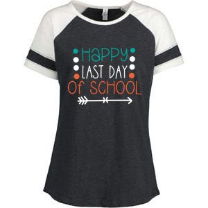 Happy Last Day Of School Graduation Gift Enza Ladies Jersey Colorblock Tee