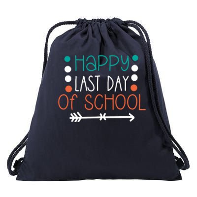 Happy Last Day Of School Graduation Gift Drawstring Bag