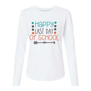 Happy Last Day Of School Graduation Gift Womens Cotton Relaxed Long Sleeve T-Shirt