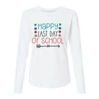 Happy Last Day Of School Graduation Gift Womens Cotton Relaxed Long Sleeve T-Shirt