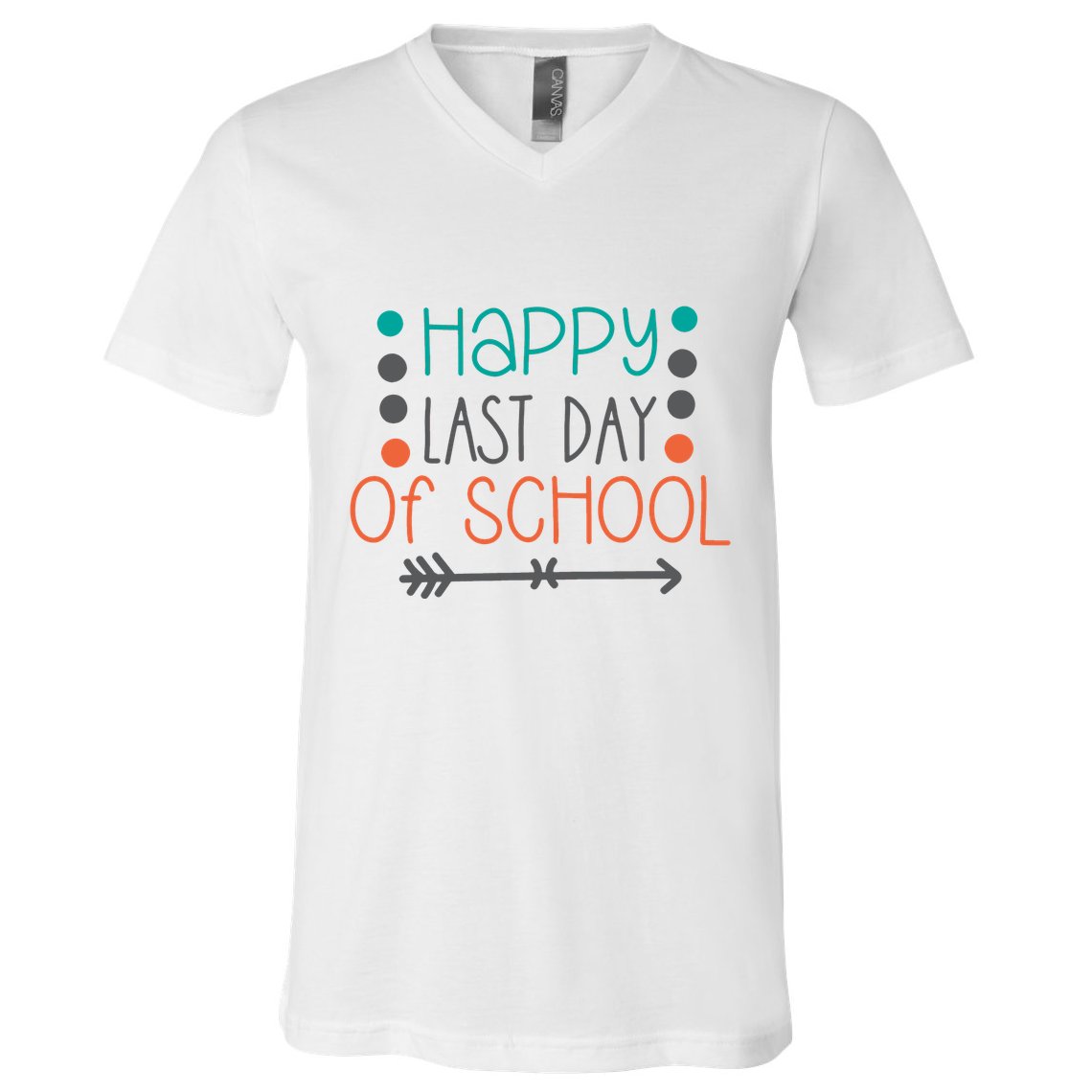 Happy Last Day Of School Graduation Gift V-Neck T-Shirt