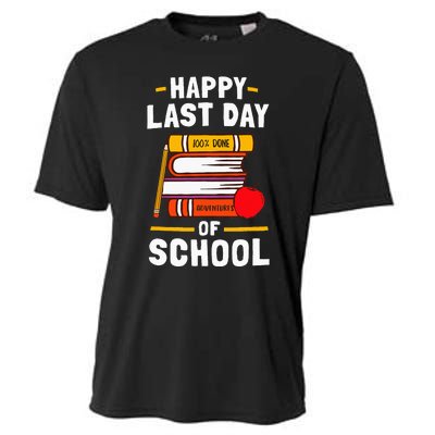 Happy Last Day Of School Teachers Students Cooling Performance Crew T-Shirt