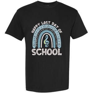 Happy Last Day Of School Music Teacher Student Rainbow Garment-Dyed Heavyweight T-Shirt