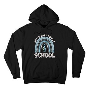 Happy Last Day Of School Music Teacher Student Rainbow Hoodie