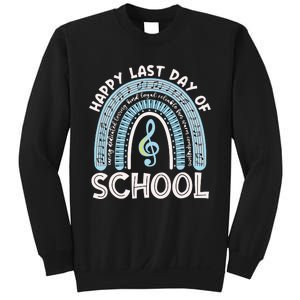 Happy Last Day Of School Music Teacher Student Rainbow Sweatshirt