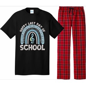 Happy Last Day Of School Music Teacher Student Rainbow Pajama Set