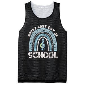 Happy Last Day Of School Music Teacher Student Rainbow Mesh Reversible Basketball Jersey Tank