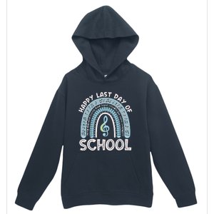 Happy Last Day Of School Music Teacher Student Rainbow Urban Pullover Hoodie