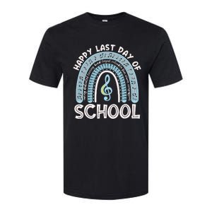 Happy Last Day Of School Music Teacher Student Rainbow Softstyle CVC T-Shirt