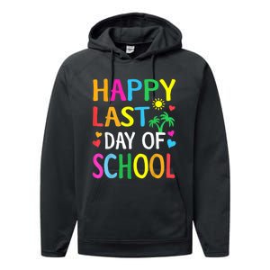 Happy Last Day Of School Teacher Student Graduation Performance Fleece Hoodie