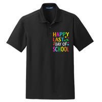 Happy Last Day Of School Teacher Student Graduation Dry Zone Grid Polo