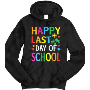 Happy Last Day Of School Teacher Student Graduation Tie Dye Hoodie