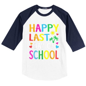 Happy Last Day Of School Teacher Student Graduation Baseball Sleeve Shirt