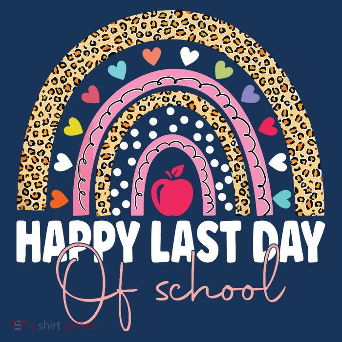 Happy Last Day Of School Teacher Student Graduation Rainbow Kids T-Shirt