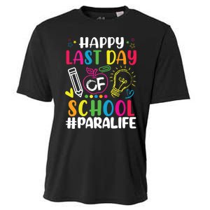 Happy Last Day Of School Para Life Teacher Lover Summer Cooling Performance Crew T-Shirt