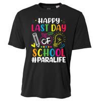 Happy Last Day Of School Para Life Teacher Lover Summer Cooling Performance Crew T-Shirt