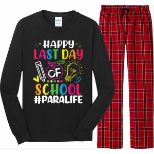 Happy Last Day Of School Para Life Teacher Lover Summer Long Sleeve Pajama Set