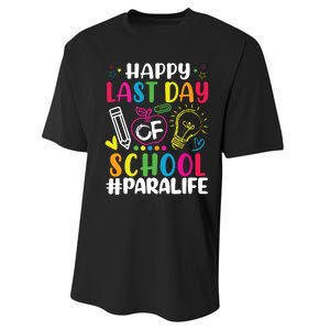 Happy Last Day Of School Para Life Teacher Lover Summer Performance Sprint T-Shirt