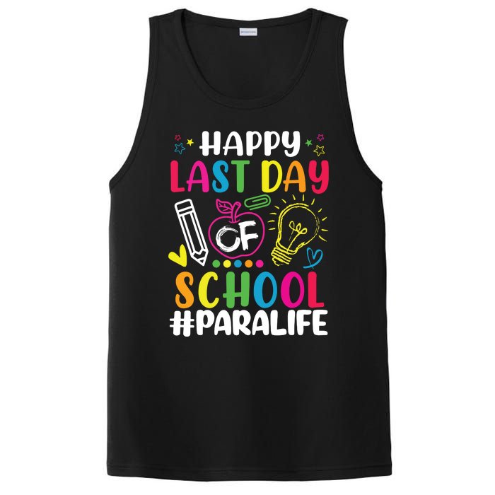 Happy Last Day Of School Para Life Teacher Lover Summer PosiCharge Competitor Tank