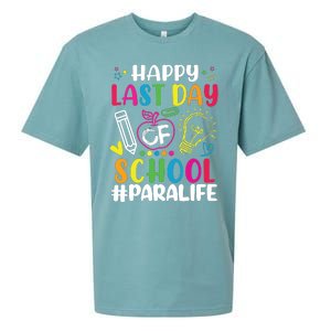 Happy Last Day Of School Para Life Teacher Lover Summer Sueded Cloud Jersey T-Shirt