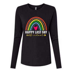 Happy Last Day Of School Hello Summer Teacher Student Womens Cotton Relaxed Long Sleeve T-Shirt