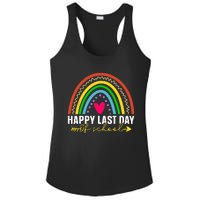 Happy Last Day Of School Hello Summer Teacher Student Ladies PosiCharge Competitor Racerback Tank