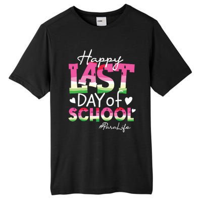 Happy Last Day Of School Para Life Watermelon Summer Vibes Tall Fusion ChromaSoft Performance T-Shirt