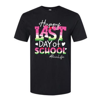 Happy Last Day Of School Para Life Watermelon Summer Vibes Softstyle CVC T-Shirt