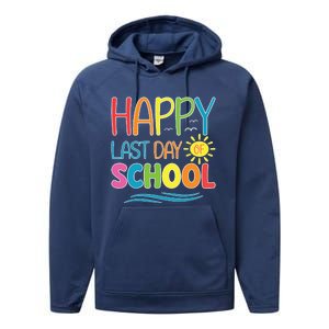 Happy Last Day Of School Teacher Student Graduation Summer Performance Fleece Hoodie