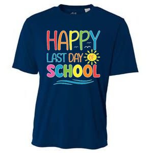 Happy Last Day Of School Teacher Student Graduation Summer Cooling Performance Crew T-Shirt