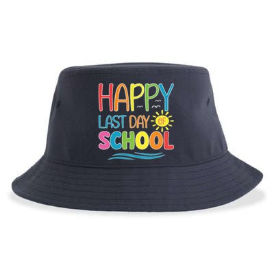 Happy Last Day Of School Teacher Student Graduation Summer Sustainable Bucket Hat