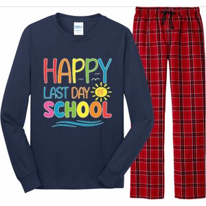 Happy Last Day Of School Teacher Student Graduation Summer Long Sleeve Pajama Set