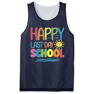 Happy Last Day Of School Teacher Student Graduation Summer Mesh Reversible Basketball Jersey Tank