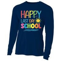 Happy Last Day Of School Teacher Student Graduation Summer Cooling Performance Long Sleeve Crew