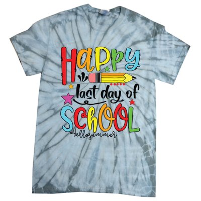 Happy Last Day Of School Shirts Hello Summer Teacher Student Tie-Dye T-Shirt