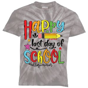 Happy Last Day Of School Shirts Hello Summer Teacher Student Kids Tie-Dye T-Shirt