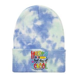 Happy Last Day Of School Shirts Hello Summer Teacher Student Tie Dye 12in Knit Beanie