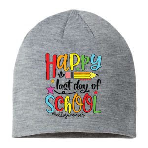 Happy Last Day Of School Shirts Hello Summer Teacher Student Sustainable Beanie