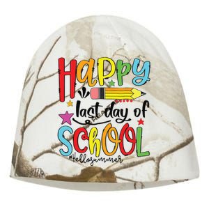 Happy Last Day Of School Shirts Hello Summer Teacher Student Kati - Camo Knit Beanie