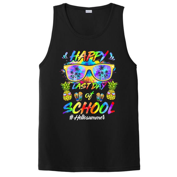 Happy Last Day Of School Hello Summer Students And Teachers PosiCharge Competitor Tank