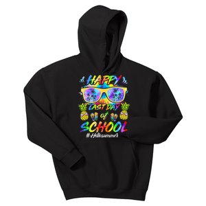 Happy Last Day Of School Hello Summer Students And Teachers Kids Hoodie